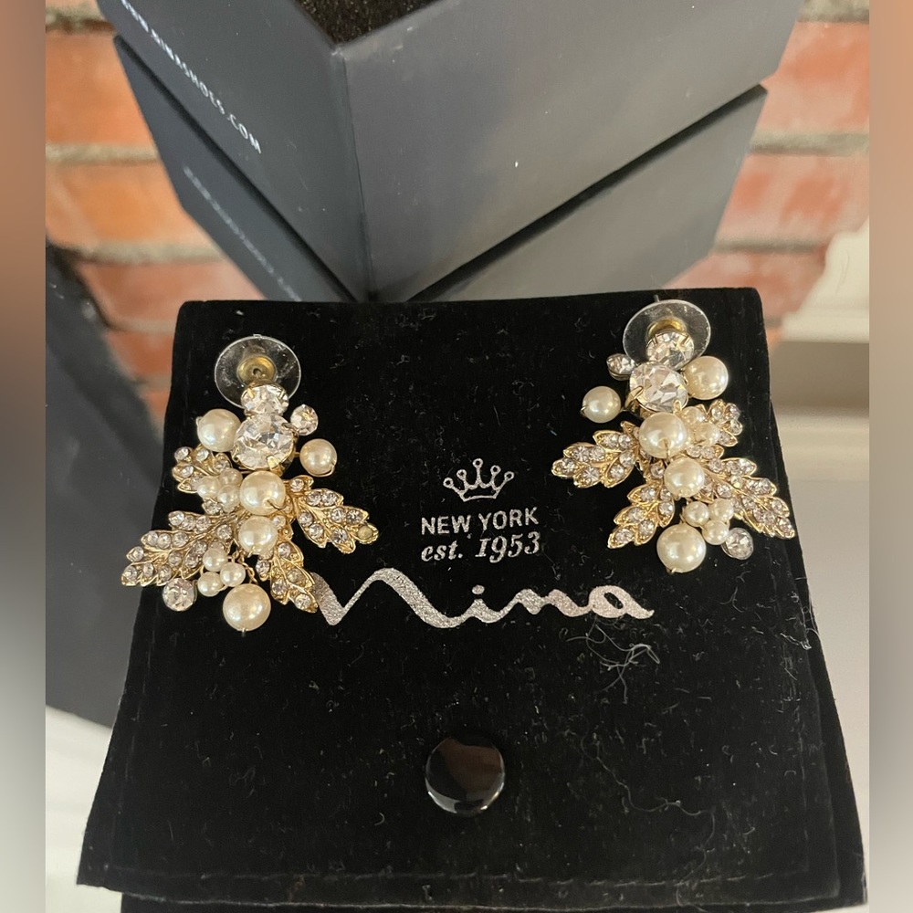 Beautiful Nina Earrings - Wedding, Engagement, Celebration Worthy! Worn once!